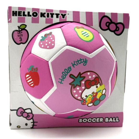 Hello Kitty Size 3 PVC Soccer Ball With Rubber Inner Bladder For Indoor & Outdoo - Picture 1 of 6